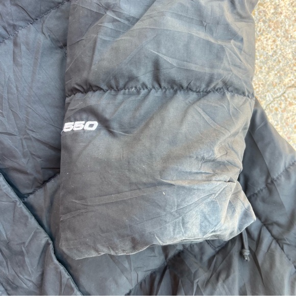 The North Face Charcoal Puffer Jacket with Faux Fur Trim - Picture 4 of 8